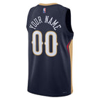 New Orleans Pelicans Nike 2021/22 Diamond Swingman Custom Jersey - Icon Edition - Navy