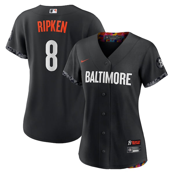 Cal Ripken Baltimore Orioles Nike Women's 2023 City Connect Replica Player Jersey - Black