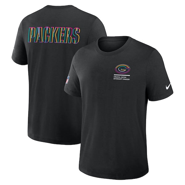 Green Bay Packers Nike 2025 NFL Crucial Catch Tri-Blend Dri-FIT T-Shirt - Black