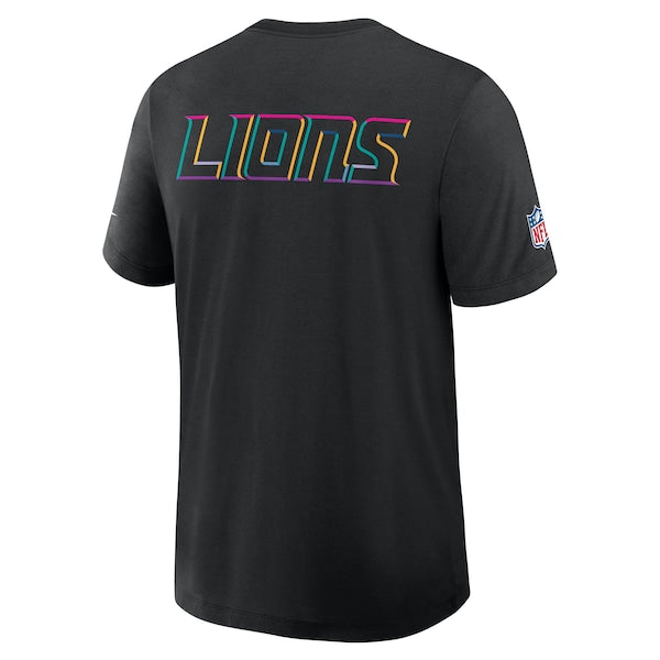 Detroit Lions Nike Tall 2025 NFL Crucial Catch Tri-Blend Dri-FIT T-Shirt - Black