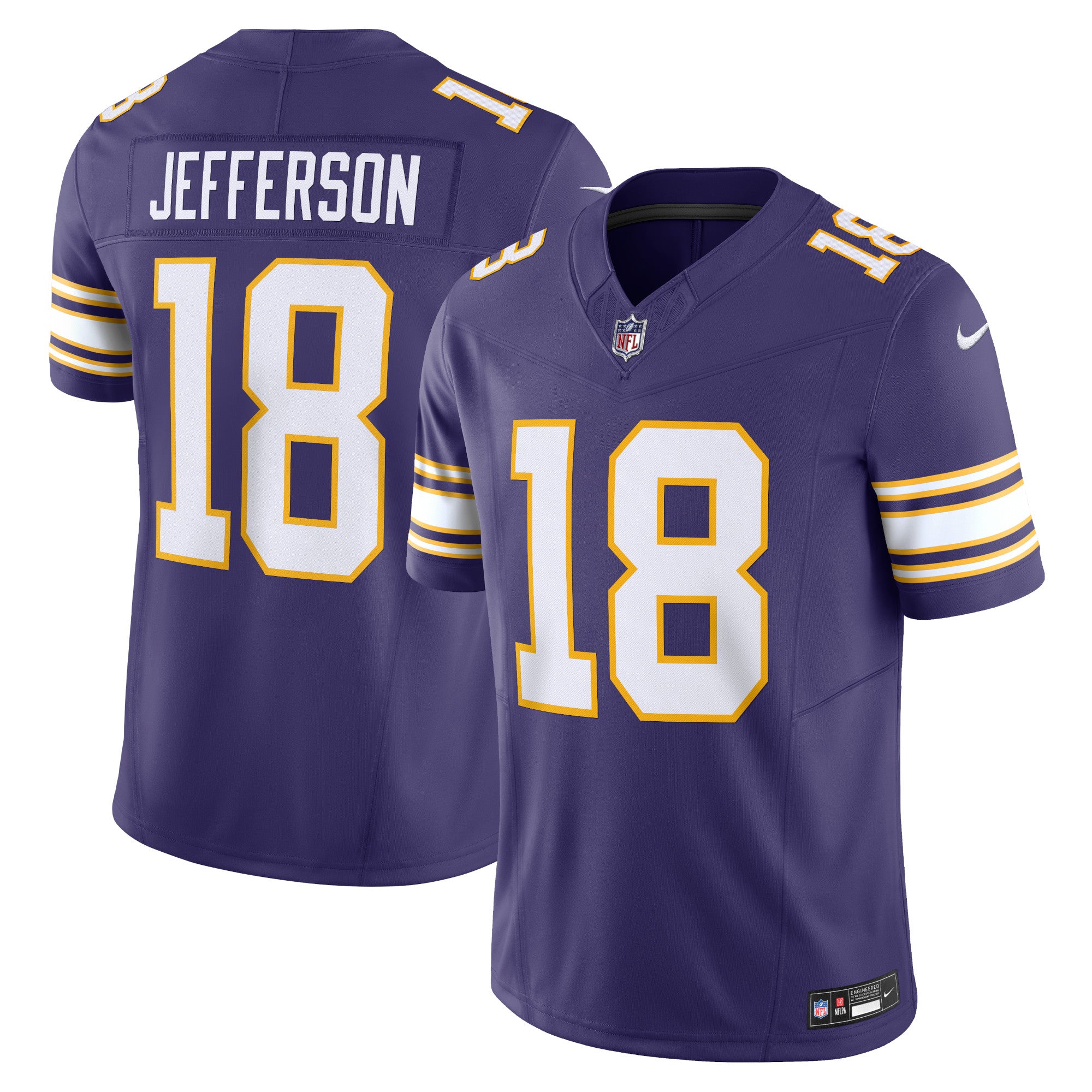 Justin Jefferson Minnesota Vikings Nike Vapor F.U.S.E. Limited Jersey - White/Purple