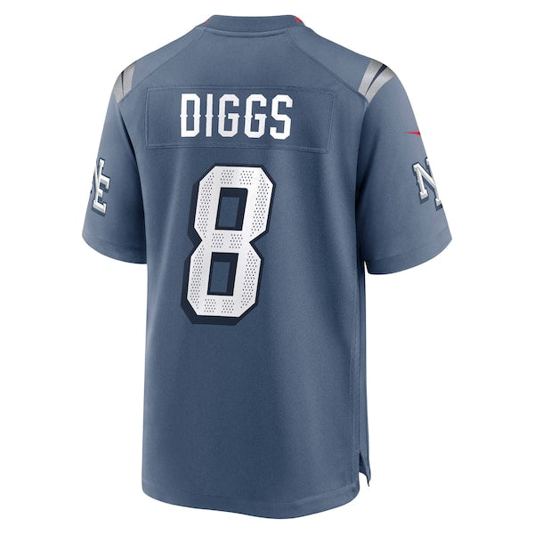 Stefon Diggs New England Patriots Nike 2025 Rivalries Collection Game Jersey - Storm Blue