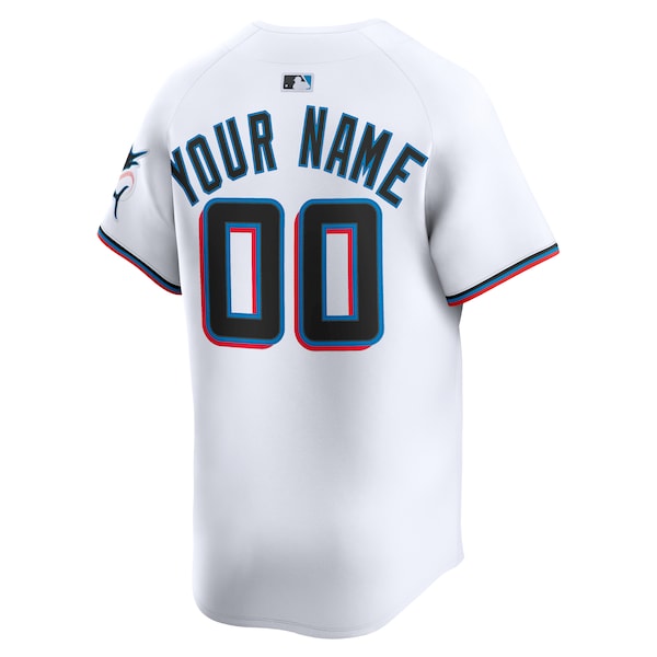 Miami Marlins Nike Youth Home Custom Limited Jersey - White