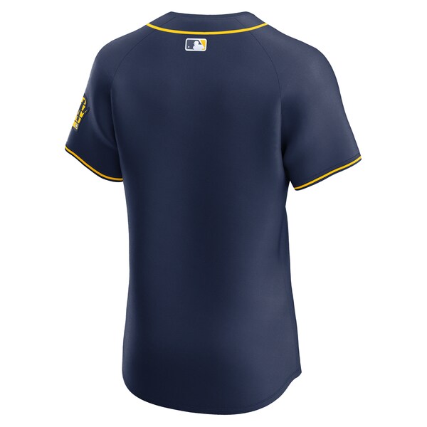 Milwaukee Brewers Nike Alternate Vapor Premier Elite Patch Jersey - Navy