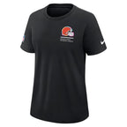 Cleveland Browns Nike Women's 2025 NFL Crucial Catch Tri-Blend Dri-FIT T-Shirt - Black