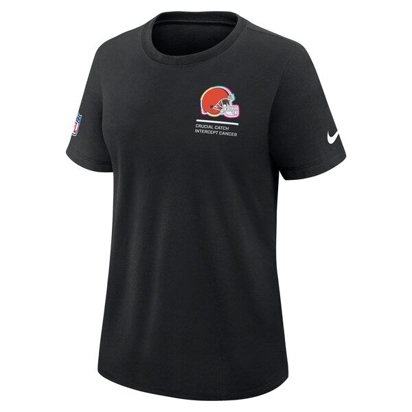 Cleveland Browns Nike Women's 2025 NFL Crucial Catch Tri-Blend Dri-FIT T-Shirt - Black