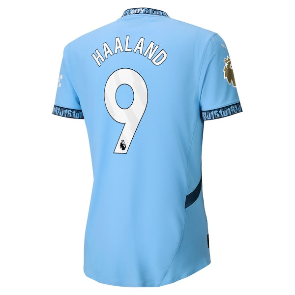 Erling Haaland Manchester City Puma 2024/25 Home Authentic Player Jersey - Light Blue