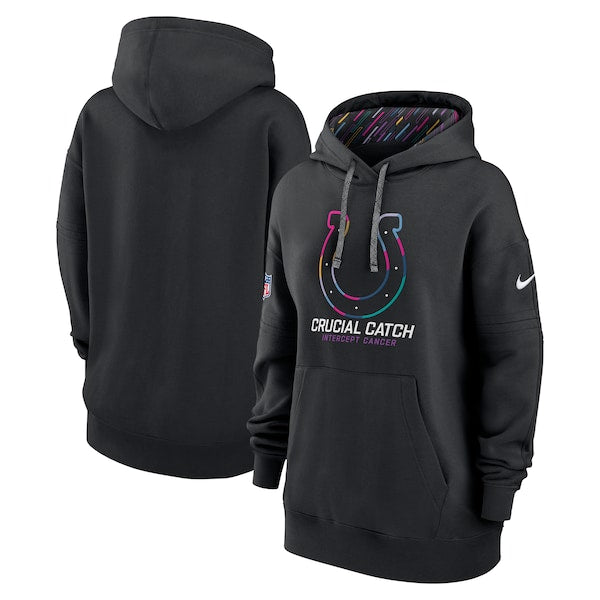 Indianapolis Colts Nike Women's 2024 NFL Crucial Catch Club Pullover Hoodie - Black
