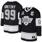 Wayne Gretzky Los Angeles Kings  Youth 1992/93 Captain Patch Power Play Player Jersey - Black/White