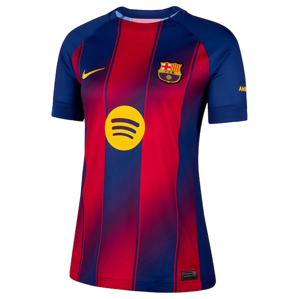 Frenkie de Jong Barcelona Nike Women's 2025/26 Home Replica Jersey - Navy/Gold
