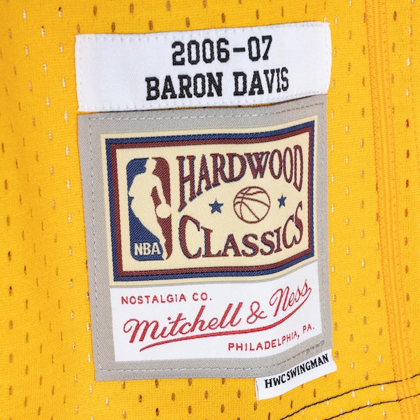 Baron Davis Golden State Warriors Hardwood Classics 2006/07 Split Swingman Jersey - Navy/Gold
