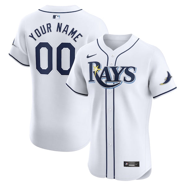 Tampa Bay Rays Nike Home Elite Custom Jersey - White