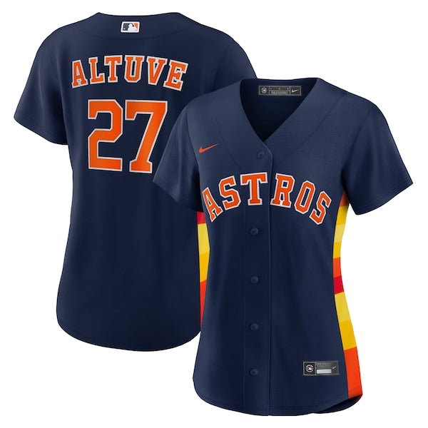 Jose Altuve Houston Astros Nike Women's Alternate Replica Player Jersey - Navy/White