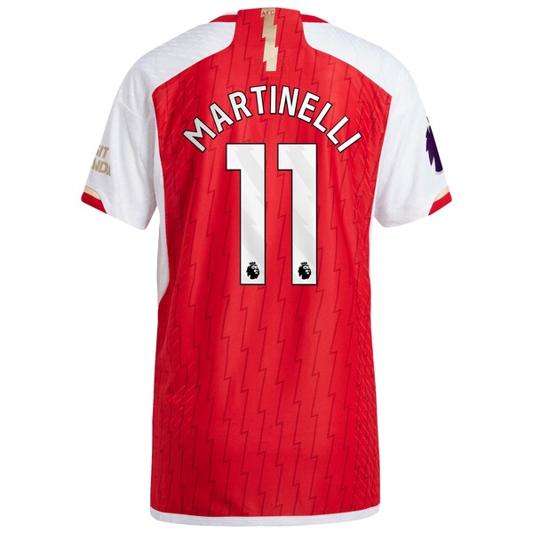 Gabriel Martinelli Arsenal adidas 2023/24 Home Authentic Player Jersey - Red/Yellow