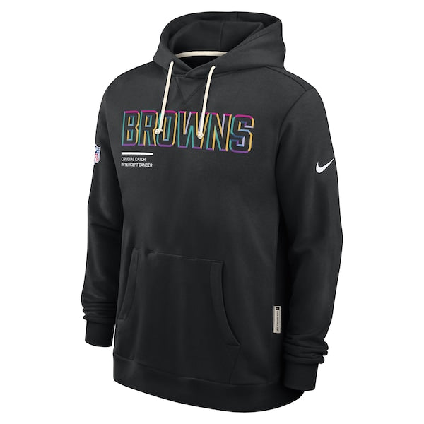 Cleveland Browns Nike 2025 NFL Crucial Catch Sideline Standard Issue Dri-FIT Hoodie - Black