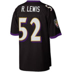 Men's  Ray Lewis Black Baltimore Ravens Legacy Replica Jersey