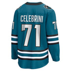 Macklin Celebrini San Jose Sharks   Home Breakaway Jersey – Teal