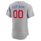 Chicago Cubs Nike Road Authentic Custom Jersey - Gray
