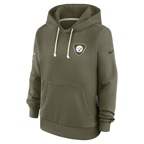 Pittsburgh Steelers Nike Women's 2025 Salute to Service Sideline Standard Issue Dri-FIT Hoodie - Olive