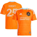 Griffin Dorsey Houston Dynamo FC adidas Youth 2025 Season 20 Replica Player Jersey - Orange