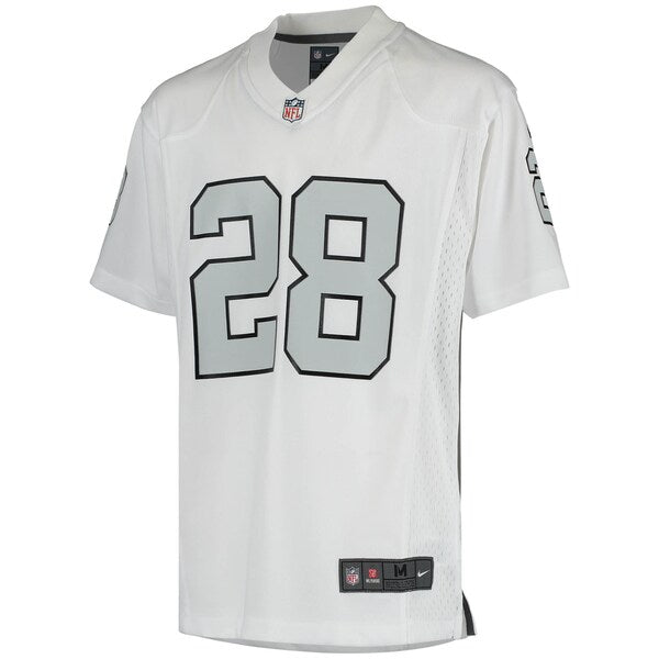 Josh Jacobs Las Vegas Raiders Nike Youth Color Rush Game Jersey - White/Black