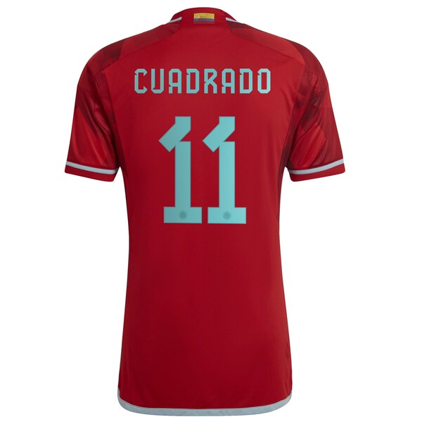 Juan Cuadrado Colombia National Team adidas 2022/23 Away Replica Player Jersey - Red