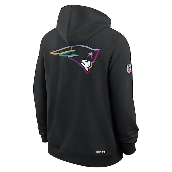 New England Patriots Nike 2025 NFL Crucial Catch Sideline Standard Issue Dri-FIT Hoodie - Black