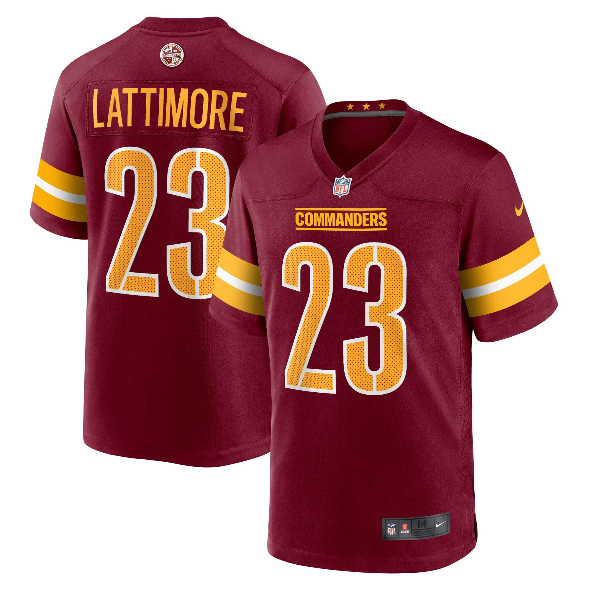 Marshon Lattimore Washington Commanders Nike  Game Jersey -  White/Burgundy