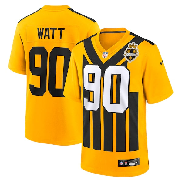 T.J. Watt Pittsburgh Steelers Nike Alternate 1933 Throwback Game Jersey - Gold/Black/White