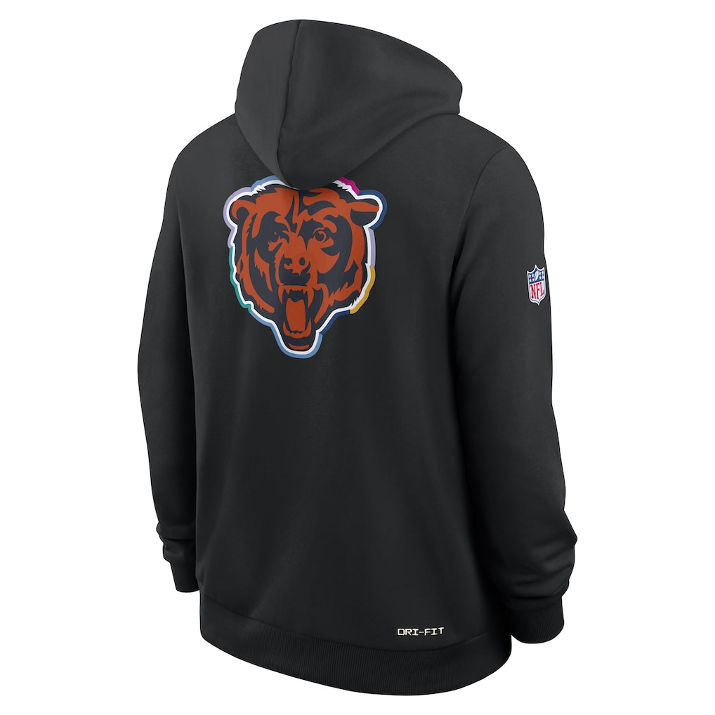 Chicago Bears Nike 2025 NFL Crucial Catch Sideline Standard Issue Dri-FIT Hoodie - Black