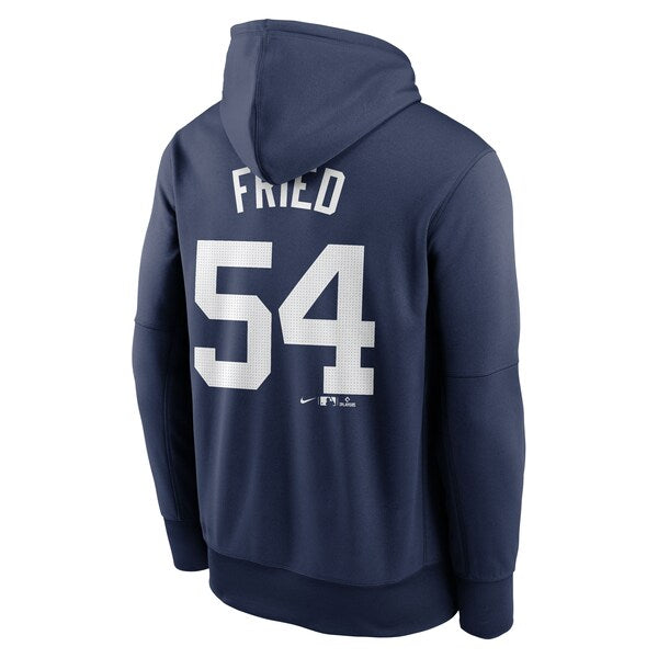 Max Fried New York Yankees Nike Name & Number Pullover Hoodie - Navy
