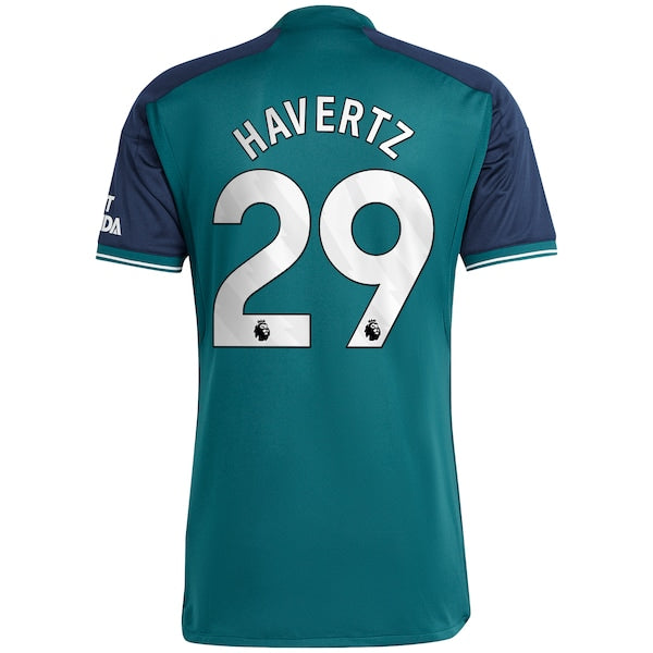 Kai Havertz Arsenal adidas 2023/24 Third Replica Player Jersey - Green/Yellow