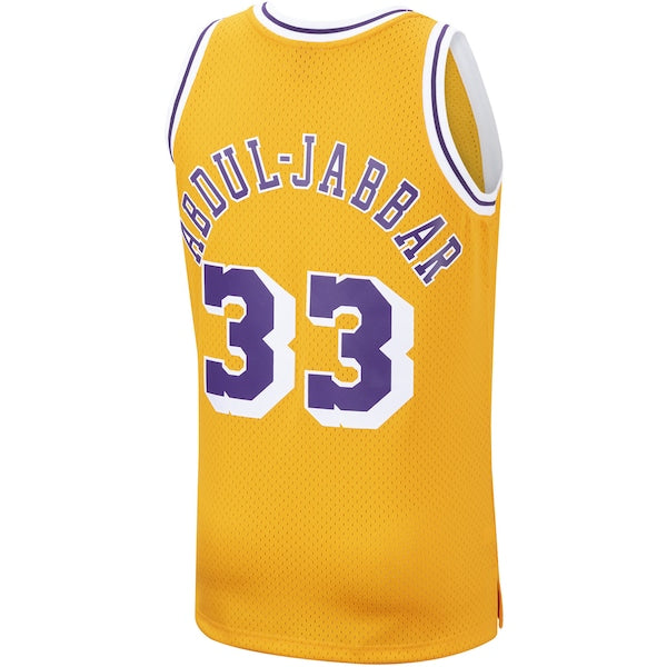 Kareem Abdul-Jabbar Los Angeles Lakers  Hardwood Classics Swingman Jersey - Gold/Purple