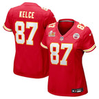 Travis Kelce Kansas City Chiefs Nike Women's Super Bowl LIX Game Jersey - Red
