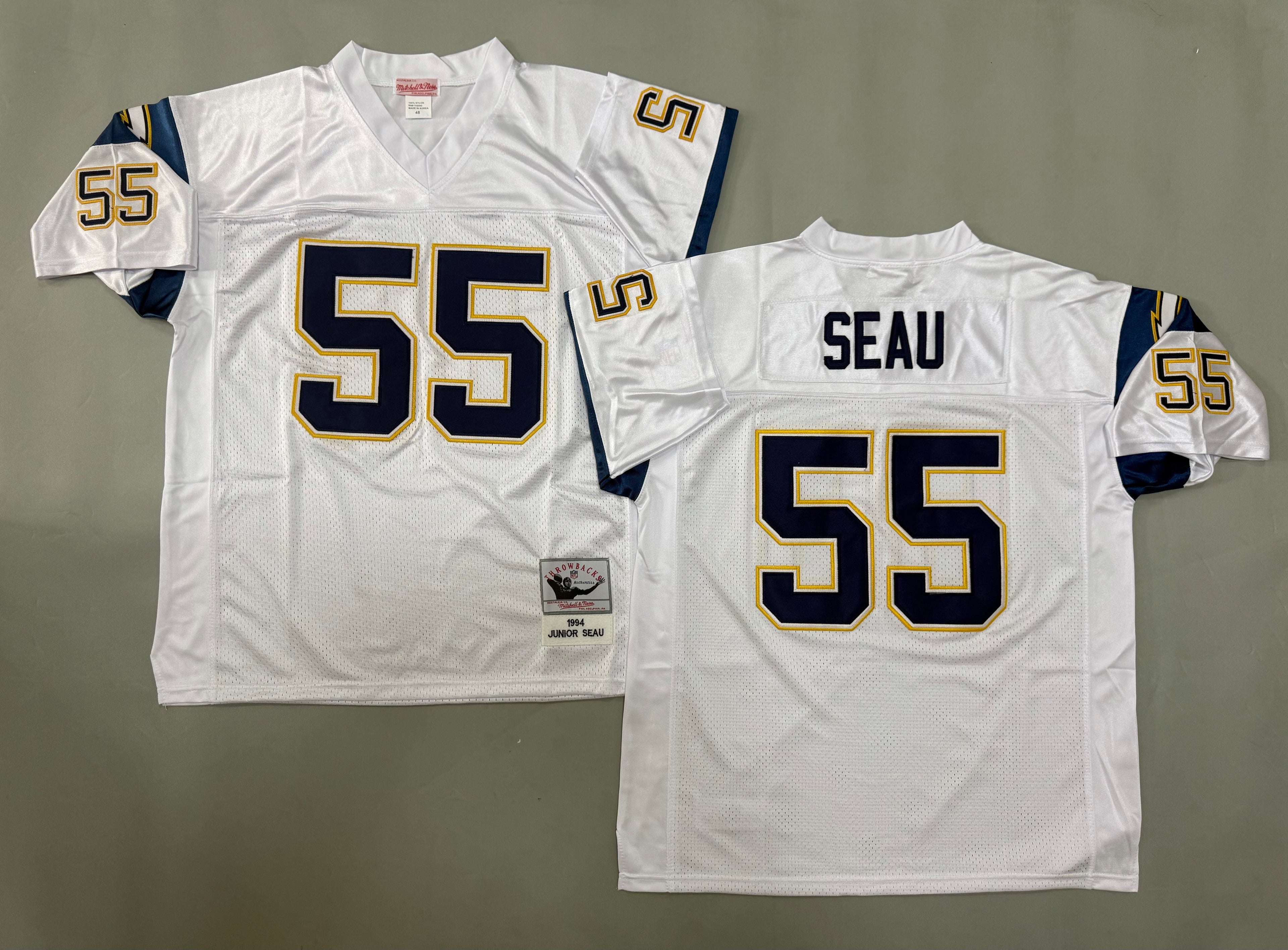 Junior Seau San Diego Chargerss Authentic Throwback Retired Player Jersey