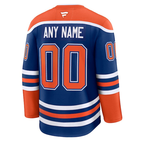 Edmonton Oilers  Home Premium Custom Jersey - Royal/White