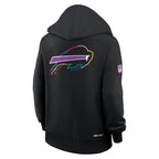 Buffalo Bills Nike Women's 2025 NFL Crucial Catch Sideline Standard Issue Dri-FIT Hoodie - Black