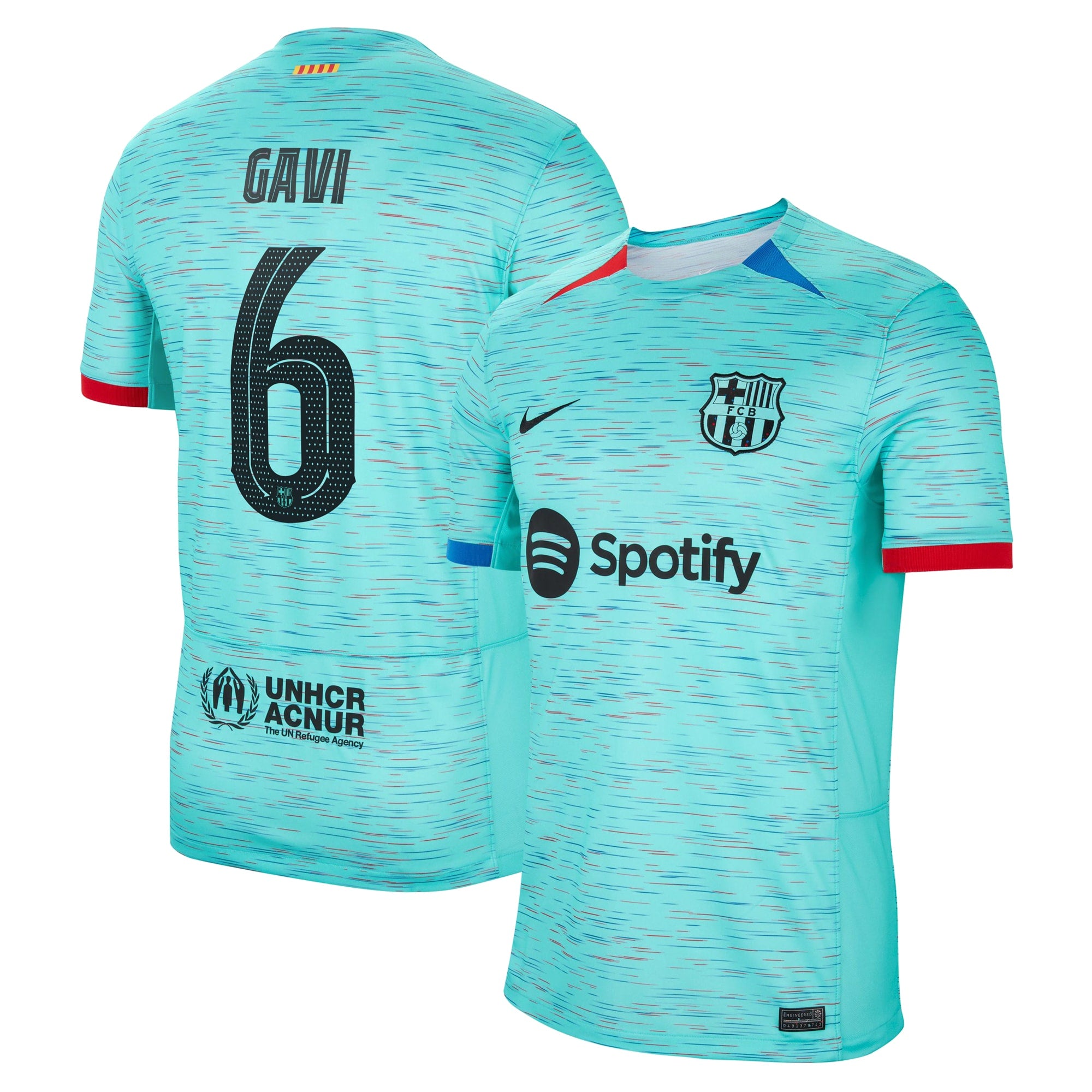 Gavi Barcelona Nike 2023/24 Home Stadium Replica Player Jersey - Royal/Aqua/White