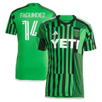 Diego Fagundez Austin FC adidas 2024 Las Voces Kit Replica Jersey - Green