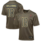 Caleb Williams Chicago Bears Nike Youth 2025 Salute to Service Game Jersey - Olive