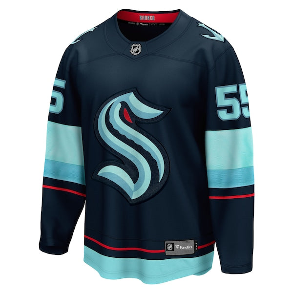 Ryan Lindgren Seattle Kraken  Home Breakaway Jersey - Deep Sea Blue
