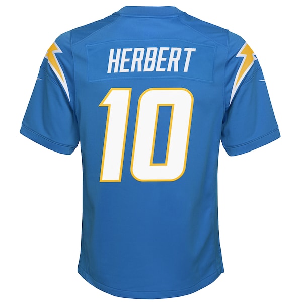 Justin Herbert Los Angeles Chargers Nike Youth Game Jersey - Powder Blue/Navy/Royal/White