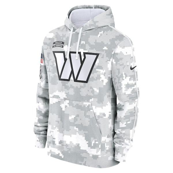 Washington Commanders Nike 2024 Salute to Service Club Fleece Pullover Hoodie - Arctic Camo