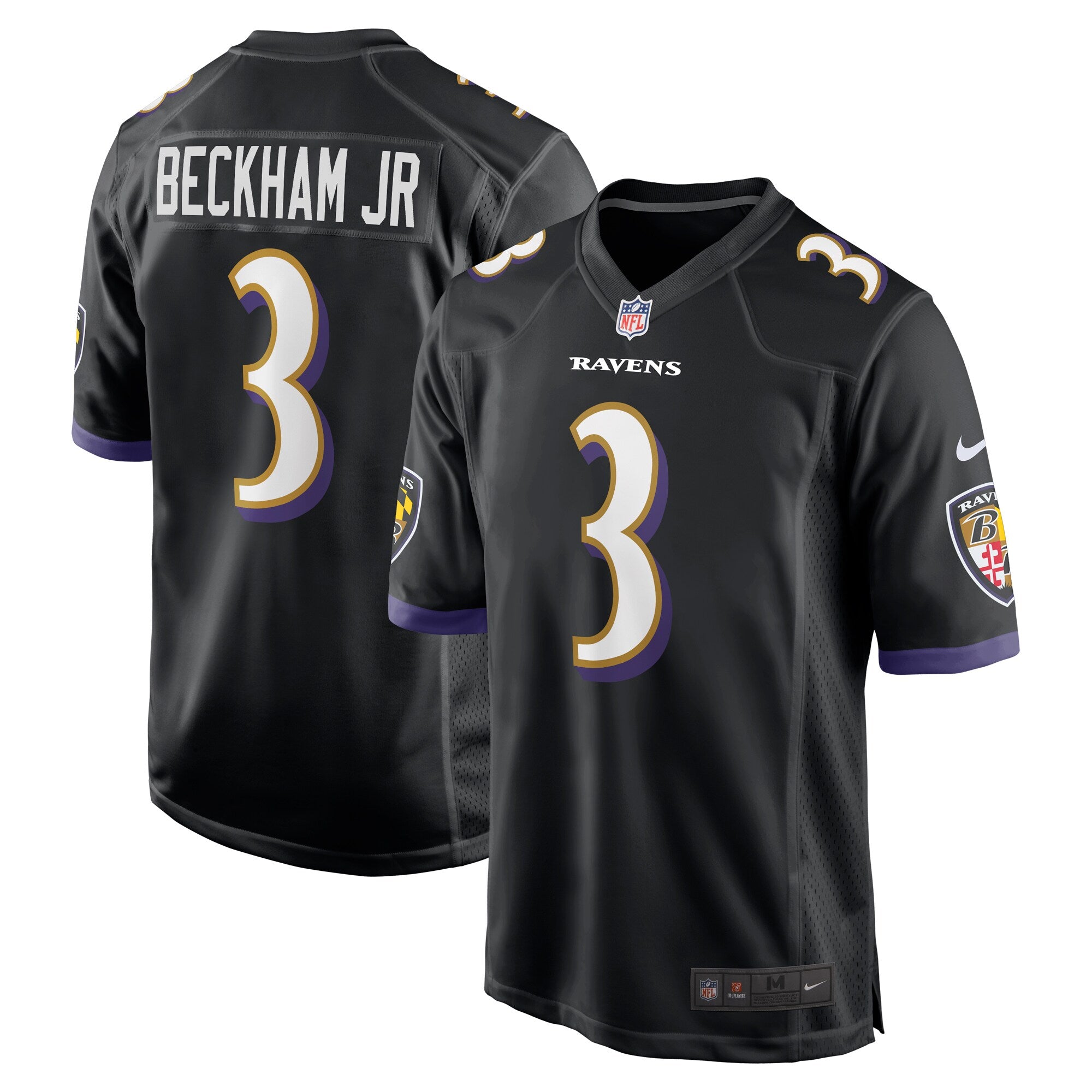 Odell Beckham Jr. Baltimore Ravens Nike Game Jersey - White/Black
