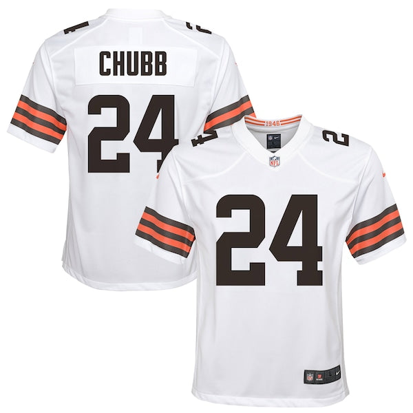 Nick Chubb Cleveland Browns Nike Youth Game Jersey - White