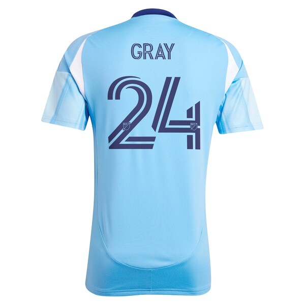 Tayvon Gray New York City FC adidas 2025 The Excelsior Kit Replica Player Jersey - Light Blue
