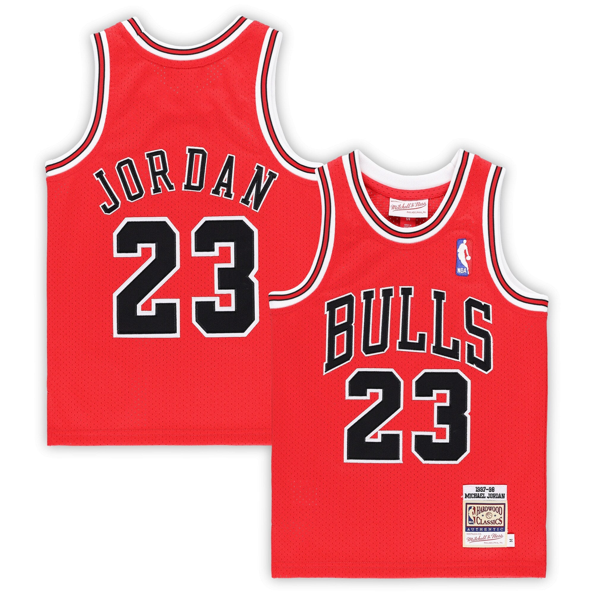 Michael Jordan Chicago Bulls Preschool 1996/97 Hardwood Classics Authentic Jersey - Black/Red/White