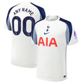 Tottenham Hotspur Nike 2025/26 Home Authentic Custom Jersey - White/Yellow