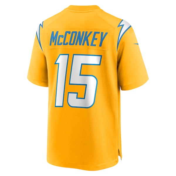 Ladd McConkey Los Angeles Chargers Nike Alternate Charger Power Game Player Jersey - Gold/Powder Blue/Navy