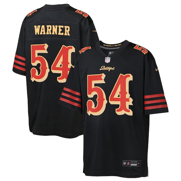 Fred Warner San Francisco 49ers Nike Youth 2025 Rivalries Collection Game Jersey - Black